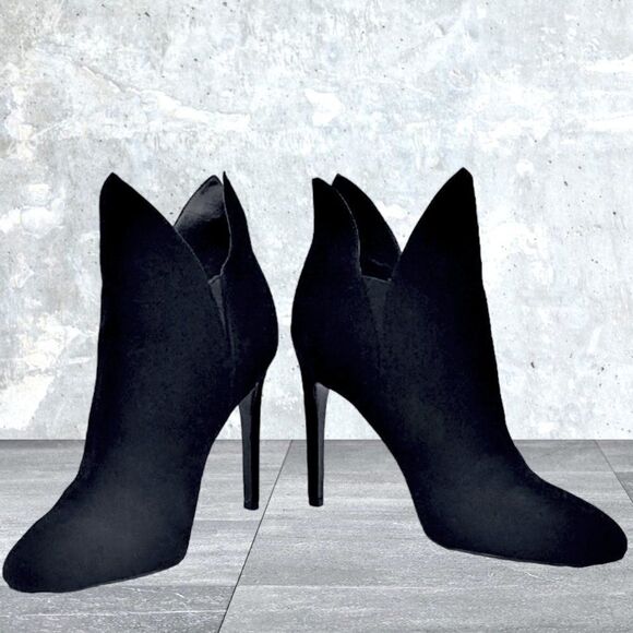 Kendall & Kylie Shoes - KENDALL+KYLIE Suede Madison Winged Stiletto Heeled Boots Size 8.5